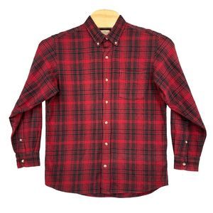 RedHead‎ Large Red Plaid Long Sleeve Button Down Flannel Men's Shirt